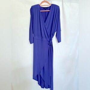 Eloquii Wrap Dress Purple Blue Size 18/20
